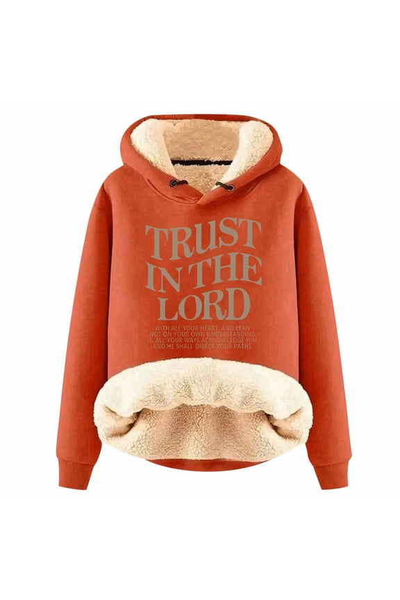 Womens Hoodies Long Sleeve Pullover Sweatshirts Soft Hoodie Orange Sweatshirts for Women's Fall Fashion College Clothes for Women