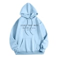 thumbnail image 1 of WENWU Womens Hoodies Long Sleeve Womens Pullover Graphic Hoodies for Women Light Blue Hoodies for Women's Fall Jacket Teen Clothing, 1 of 3