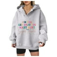 thumbnail image 1 of WENWU Hoodies Sweatshirt for Women Long Sleeve Hoodies for Women Pullover Oversized Hoodies for Women Light Gray Clothes Trendy Fall Outfits for Women Daily Wear, 1 of 7