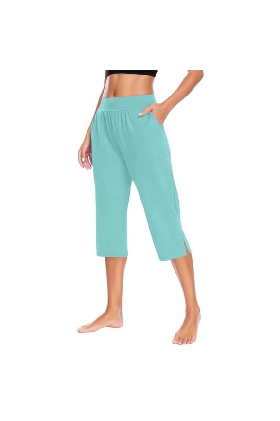 Womens Pants Casual Pants for Women Mint Green Pants Lightweight Summer Pants Womens Trousers High Waisted Womens Capris for Summer