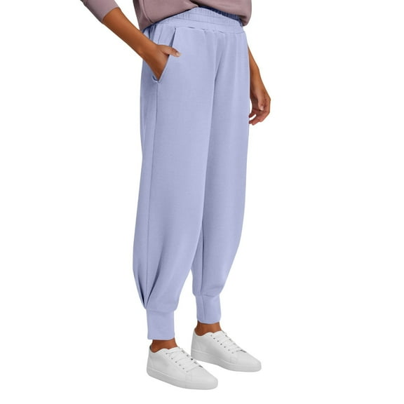 WENWU Womens Pants Casual Womens Pants Light Blue Trousers for Women Comfy Pants High Waist Pants Women Womens Summer Pants