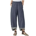thumbnail image 1 of WENWU Womens Pants Ladies Casual Pants Navy Yoga Pants Loose Sweatpants Women High Waisted Trousers Women Womens Summer Outfits, 1 of 2