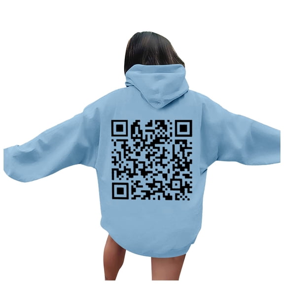 WENWU Womens Sweatshirt Hoodies Long Sleeve Pullover Hoodie Sweatshirt Cute Hoodies Sky Blue Sweatshirts Women's Fall Clothes Trending Fashion