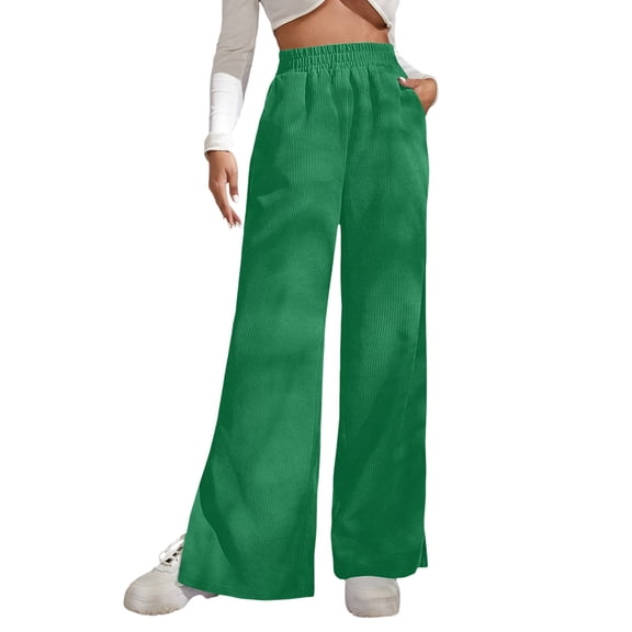 WENWU Womens Trousers Womens Casual Pants Green Pants for Women'S Lounge Pants Wide Leg Cargo Pants for Women Womens Capris for Summer