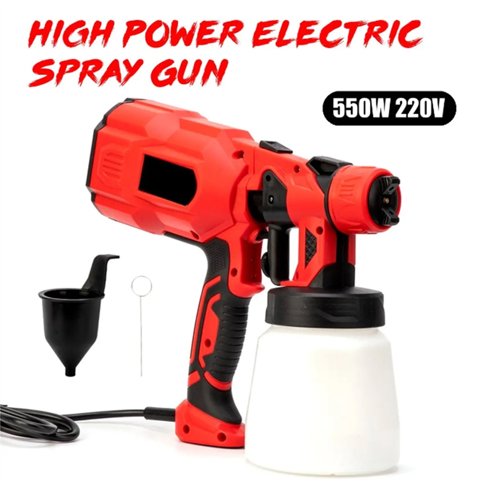 WENXING 550W 220V 800ML Spray Gun Paint 1.8MM Nozzle High Power Spay