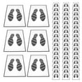 thumbnail image 1 of WENXUAN 100pcs Mats Floor Paper Car Cars Automotive Vehicle Mat Shoe Print Disposable Protector Waterproof (Black + White), 1 of 6