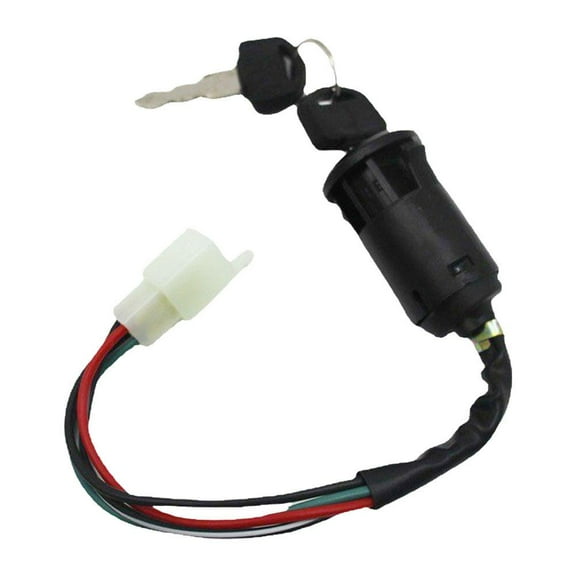 WENXUAN 4 Wire Ignition Key Barrel Switch 50cc 110cc 125cc 250cc PIT Quad Dirt Bike GXS (Black)