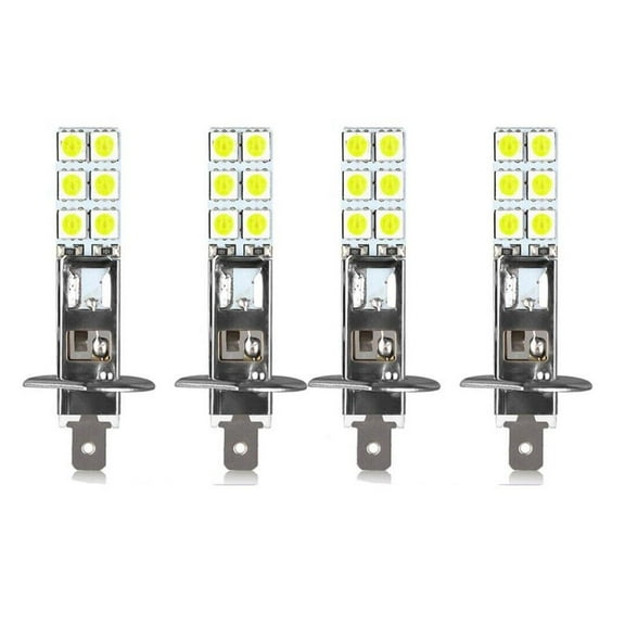 WENXUAN 4Pcs H1 LED 6000K White Headlight High -Low Beam- Light SMD Bulbs- (H1)