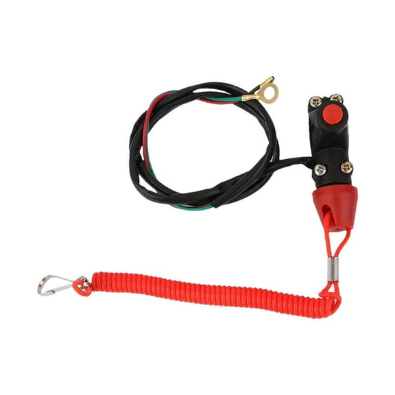 WENXUAN ATV/Motorcycle Emergency Stop Switch with Tether Lanyardw (A)
