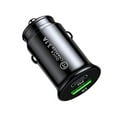 thumbnail image 1 of WENXUAN Car Charger Cigarette Socket 2 USB Port Fast Charging Adapter Lighter (black), 1 of 6