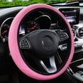 thumbnail image 1 of WENXUAN Gewellte elastische elastische Lenkradabdeckung Autogriffabdeckung (Pink), 1 of 6