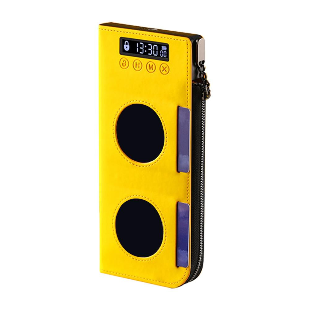 WENXUAN Leather Phone Lock Case Timed Unlock LCD Display Enhanced 68