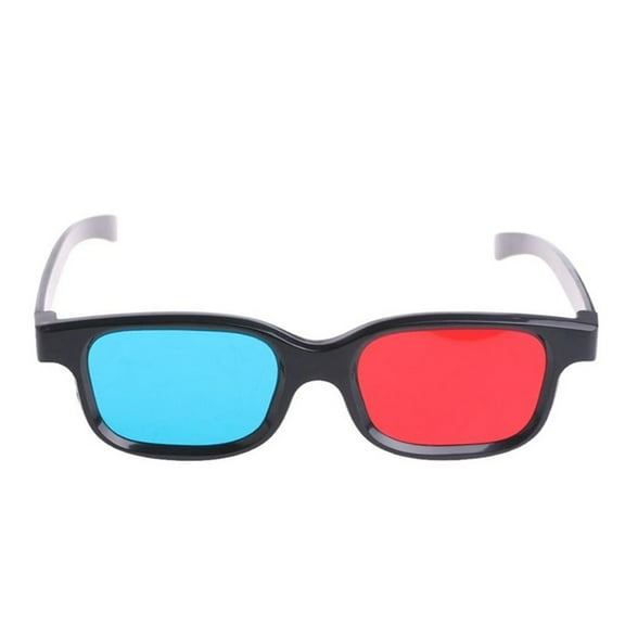 WENXUAN Red and Blue Anaglyph 3D Glasses For DVD Movies with E2B1 Black ()