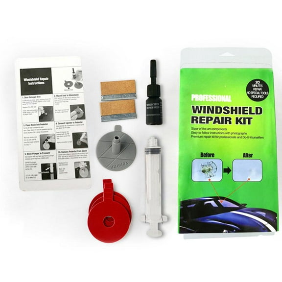 WENXUAN Windshield Repair Kit Glass Repair Kit Automotive Glass Nano Fluid Glass Repair Kit For Fixing Chips Cracks and Star-Shaped CrackCar Windshield Repair kit (Picture Color)