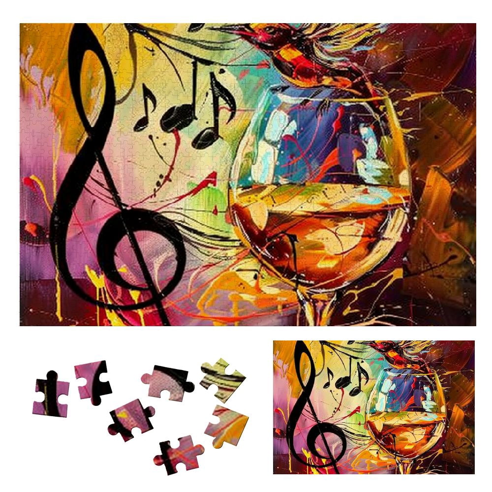 Lingy Bird Music Notes Wood Puzzle for Adults and Kids - Challenging ...