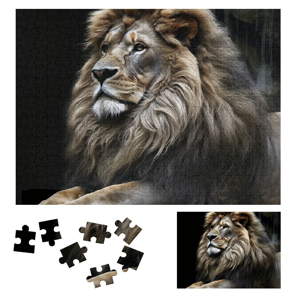 WENZZ Lion Mane Rock Wooden Puzzle Challenging Difficult Wood Puzzles ...