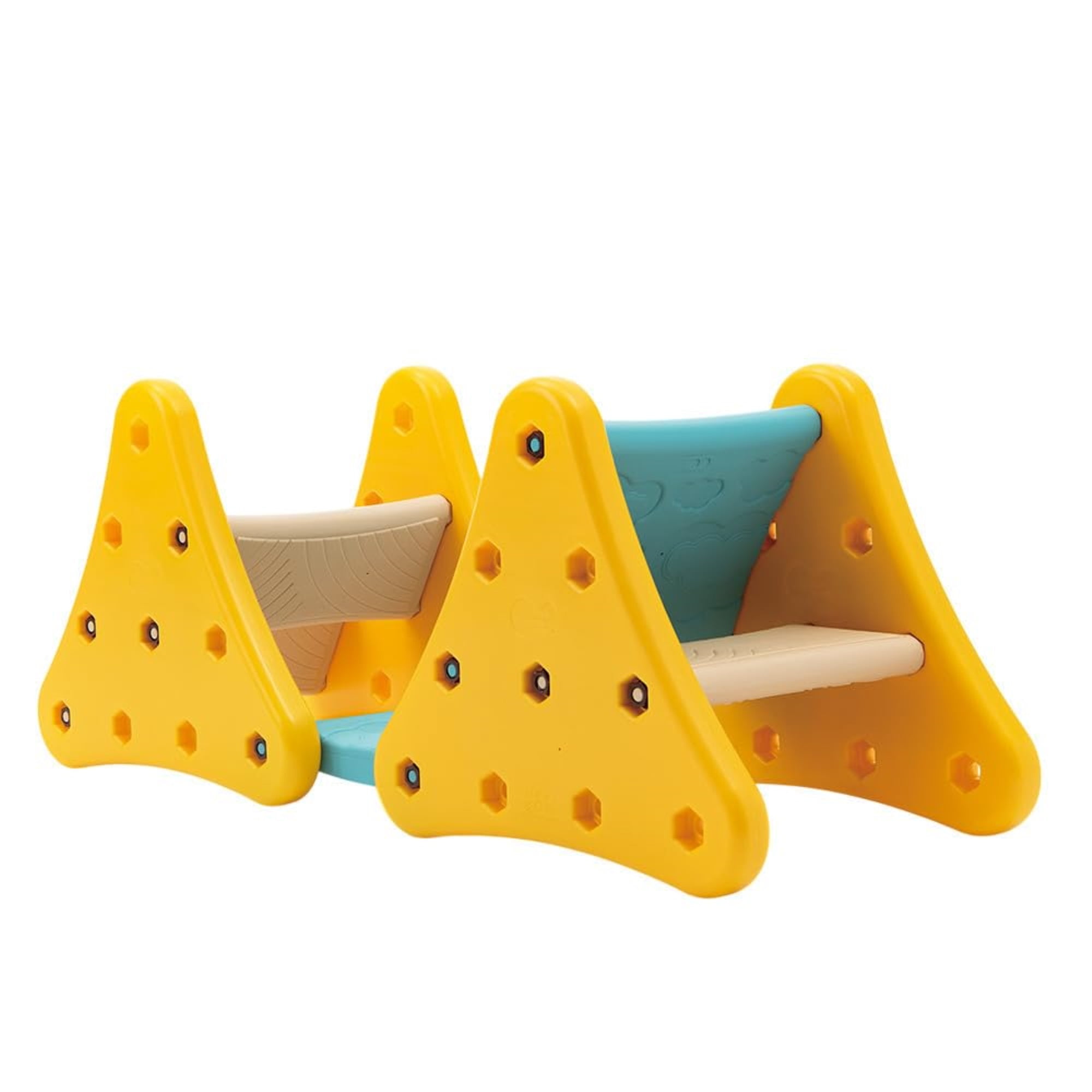 Weplay Yellow and Blue Toddler Climbing Wall