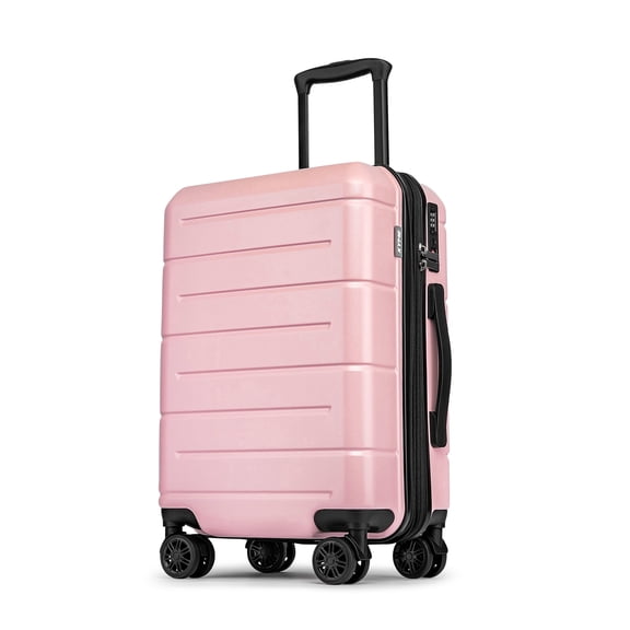 WEPLUS 20" Hardside Carry-on Luggage, Hardshell Suitcase with Divider Pockets, Four Multi-Directional Spinner Wheels, Scratch-Resistant Surface