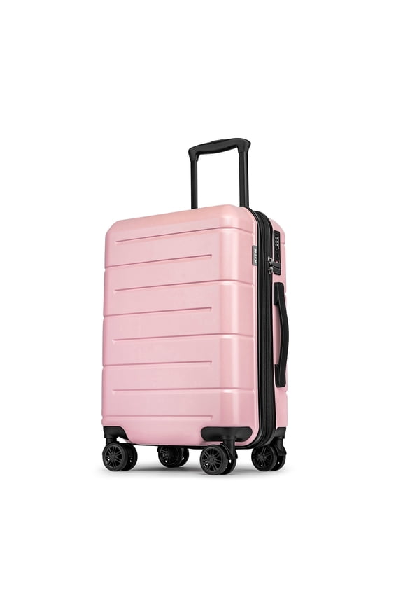 20" Hardside Carry-on Luggage, Hardshell Suitcase with Divider Pockets, Four Multi-Directional Spinner Wheels, Scratch-Resistant Surface