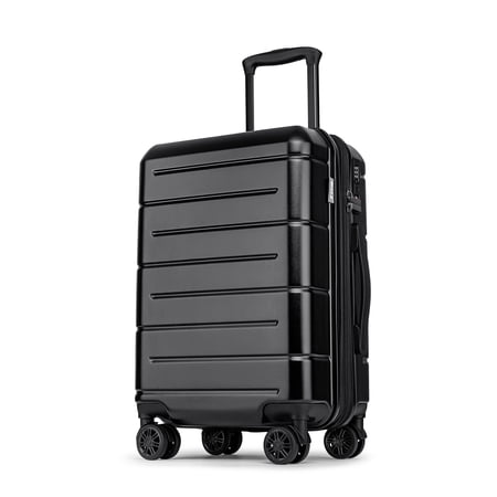 WEPLUS 20" Hardside Carry-on Luggage, Hardshell Suitcase with Divider Pockets, Four Multi-Directional Spinner Wheels, Scratch-Resistant Surface