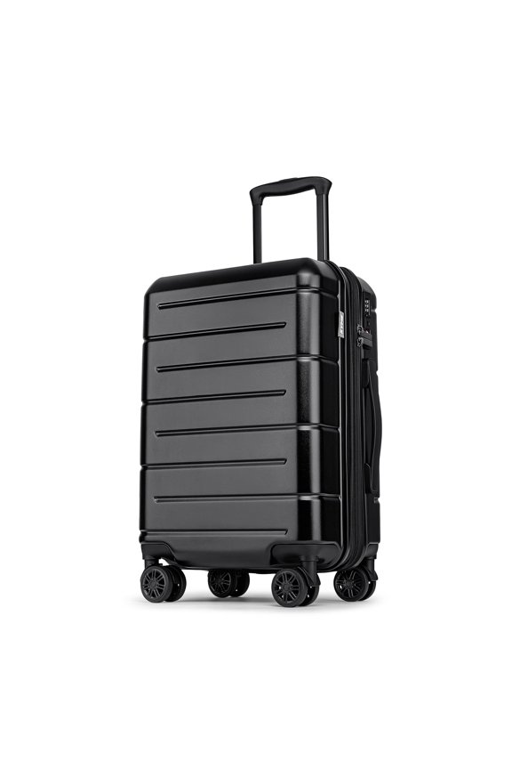 20" Hardside Carry-on Luggage, Hardshell Suitcase with Divider Pockets, Four Multi-Directional Spinner Wheels, Scratch-Resistant Surface