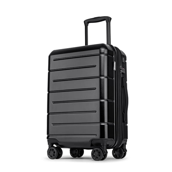 WEPLUS 20" Hardside Carry-on Luggage, Hardshell Suitcase with Divider Pockets, Four Multi-Directional Spinner Wheels, Scratch-Resistant Surface