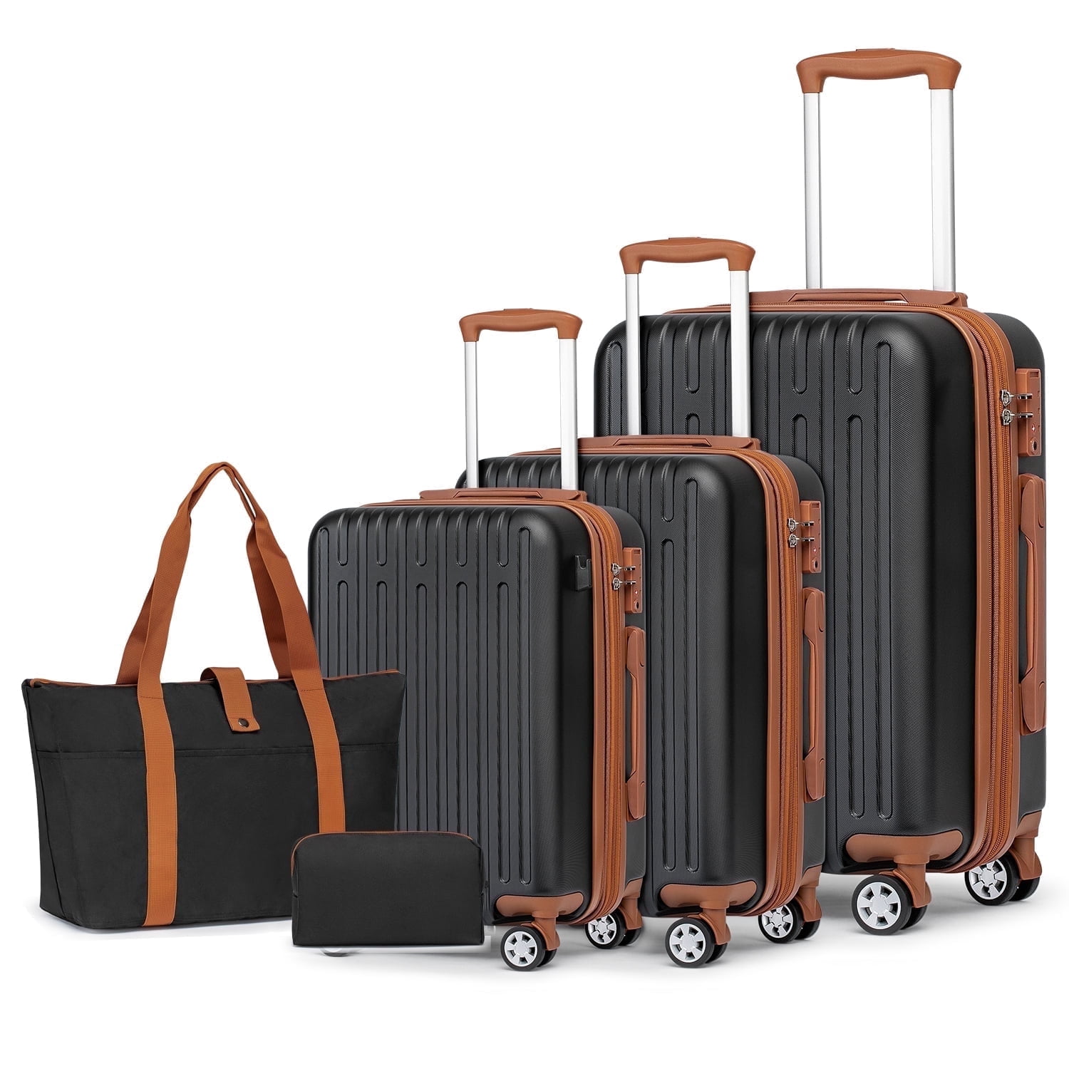 WEPLUS Hardside Carry on Luggage 3 Piece Luggage Sets TSA Lock