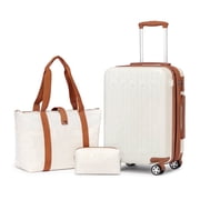 WEPLUS 20" 3PCS Set Carry on Luggage Set with TSA Lock Carry-on Suitcase with Spinner Wheels