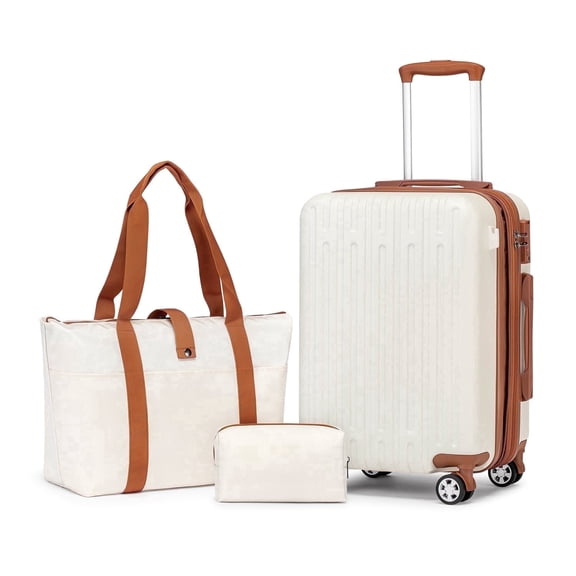 WEPLUS 20" 3PCS Set Carry on Luggage Set with TSA Lock Carry-on Suitcase with Spinner Wheels