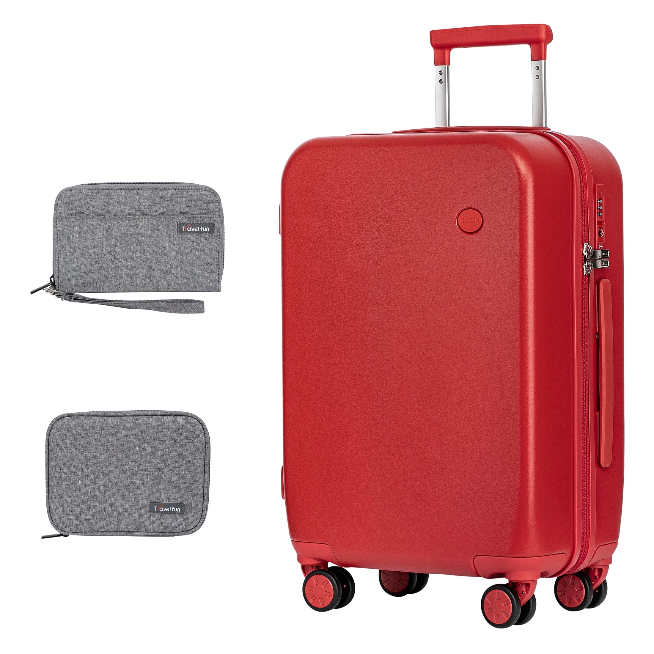 Nicole Miller Carry-On Pink Suitcase, 3-Piece Hardside Rainbow