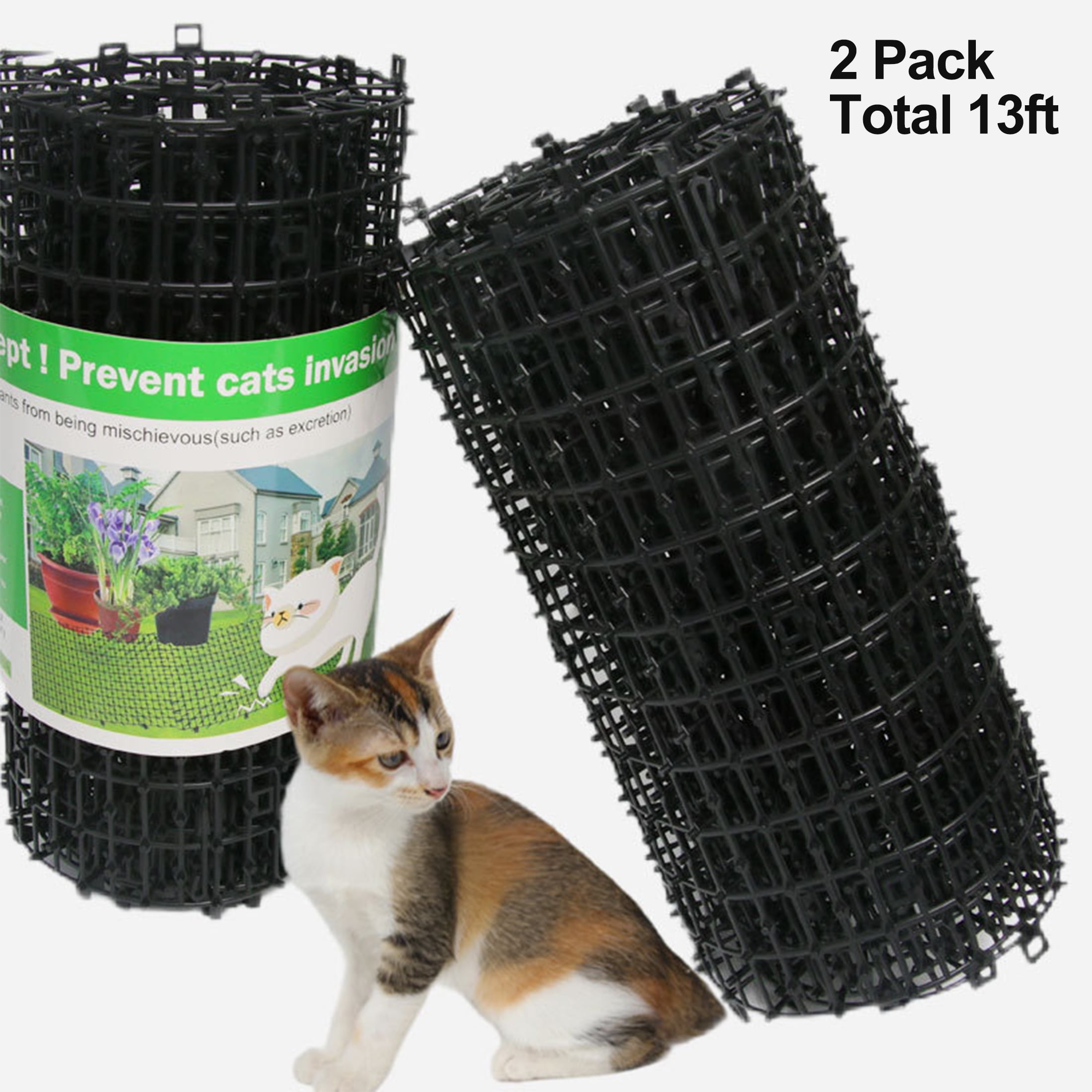 WEPSEN 2 Pack Effective Indoor Cat Deterrent Mat with Spikes, Suitable