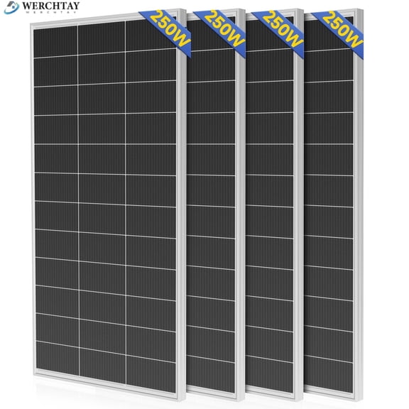WERCHTAY 1000W Mono Solar Panel 18BB Power RV Camping Home Camp Off Grid Charge