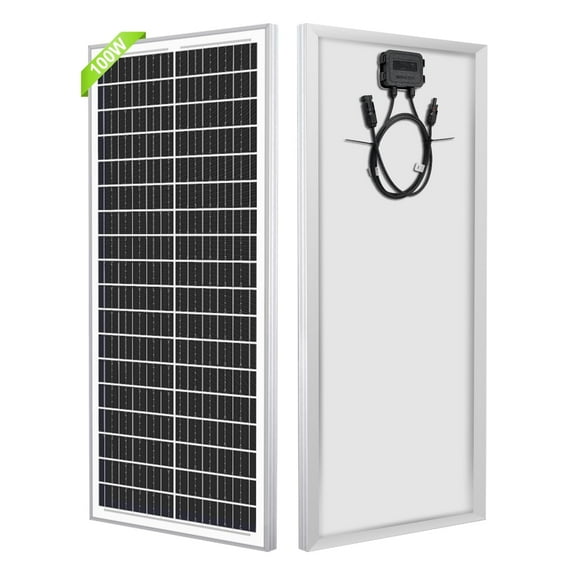 WERCHTAY 100W Monocrystalline Solar Panel for Homes, Camping, RV, Battery, Boat, Caravan, Outdoor