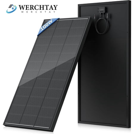 WERCHTAY 18BB N-Type 100 Watt Solar Panel 12V, 26% High-Efficiency, Solar Panel for Power Station, RV, Cabin, Off-Grid Applications
