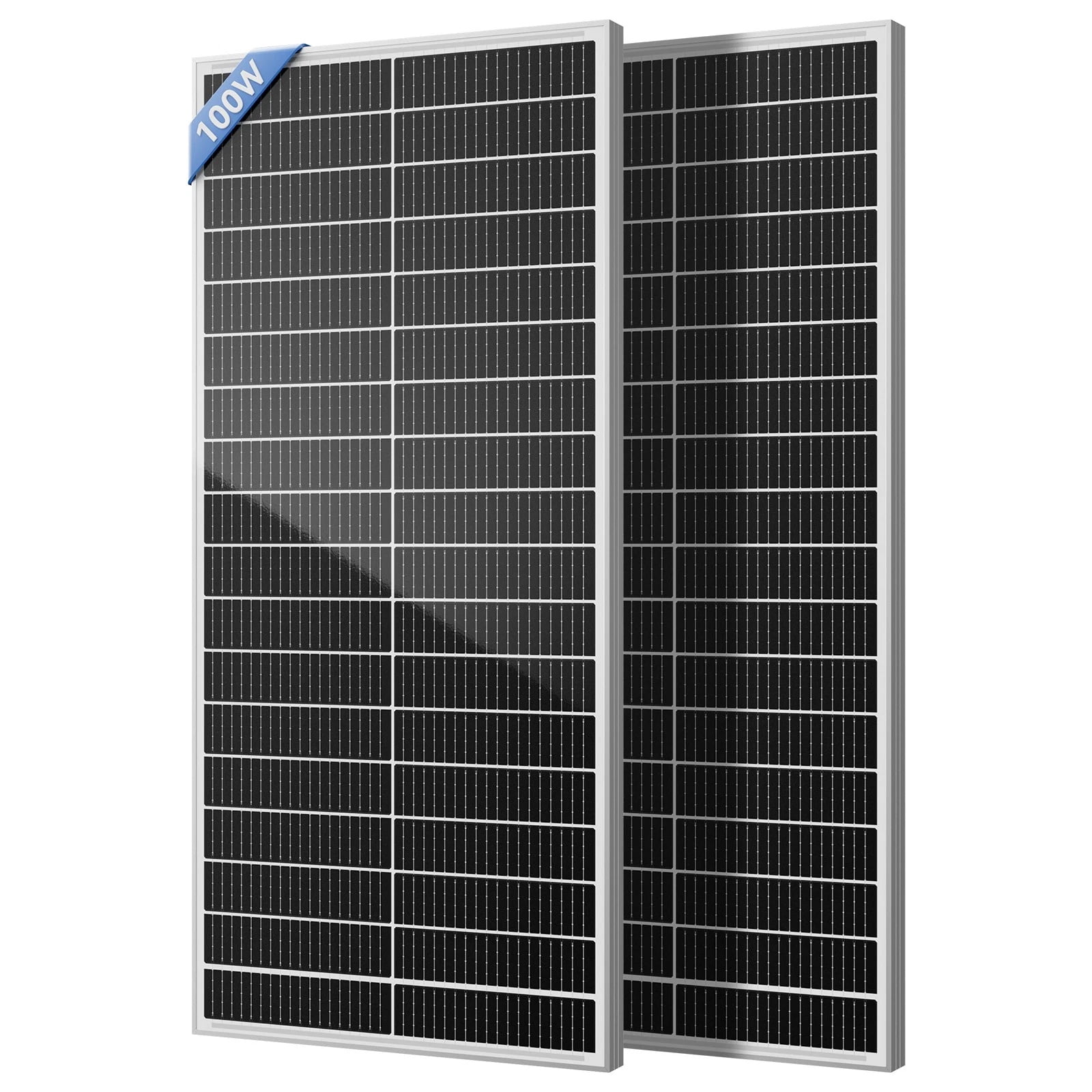 WERCHTAY 2-Pack 100W Monocrystalline Solar Panels, 12V for Homes, RV, Camping