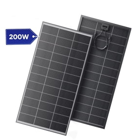 RVPOZWER 200W Bifacial Solar Panel 18BB N-Type 25.2% High Efficiency, Monocrystalline for Power Station Generator, RV, SUV, Truck, Camping, Home, Off Grid