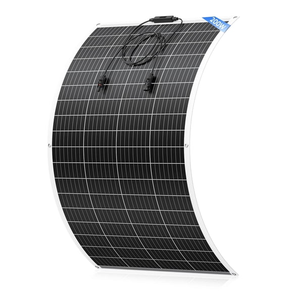 WERCHTAY 200W 12V Flexible Solar Panel, 23% High Efficiency Monocrystalline Bendable Solar Module for RV, Marine, Boat & Off-Grid Camping