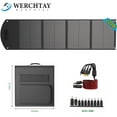 thumbnail image 1 of WERCHTAY 220 Watt Foldable Solar Panel, Complete with Adjustable Kickstand, Waterproof IP68 & Durable for Off The Grid Living, 1 of 13