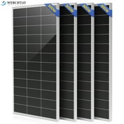 WERCHTAY 4 PACK 300 Watt Solar Panel 18BB N-Type Monocrystalline Solar Panels 25% High Efficiency for RV Home Rooftop Power Station Off Grid Systems (4 PACK 300w Solar Panel)