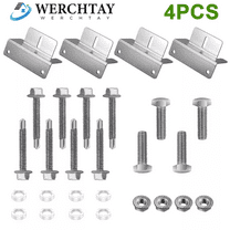 WERCHTAY (45/47in) Flat Surface Adjustable Frame, Silver, 4-Piece Solar Panel Roof Tilt Mount Brackets with Accessories
