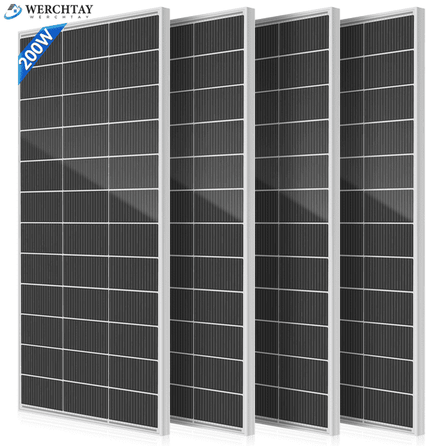 Solar Array 200w WERCHTAY 800W Solar Panel Kit (4 Pack 200W), 18BB N-Type 25% Efficiency ...