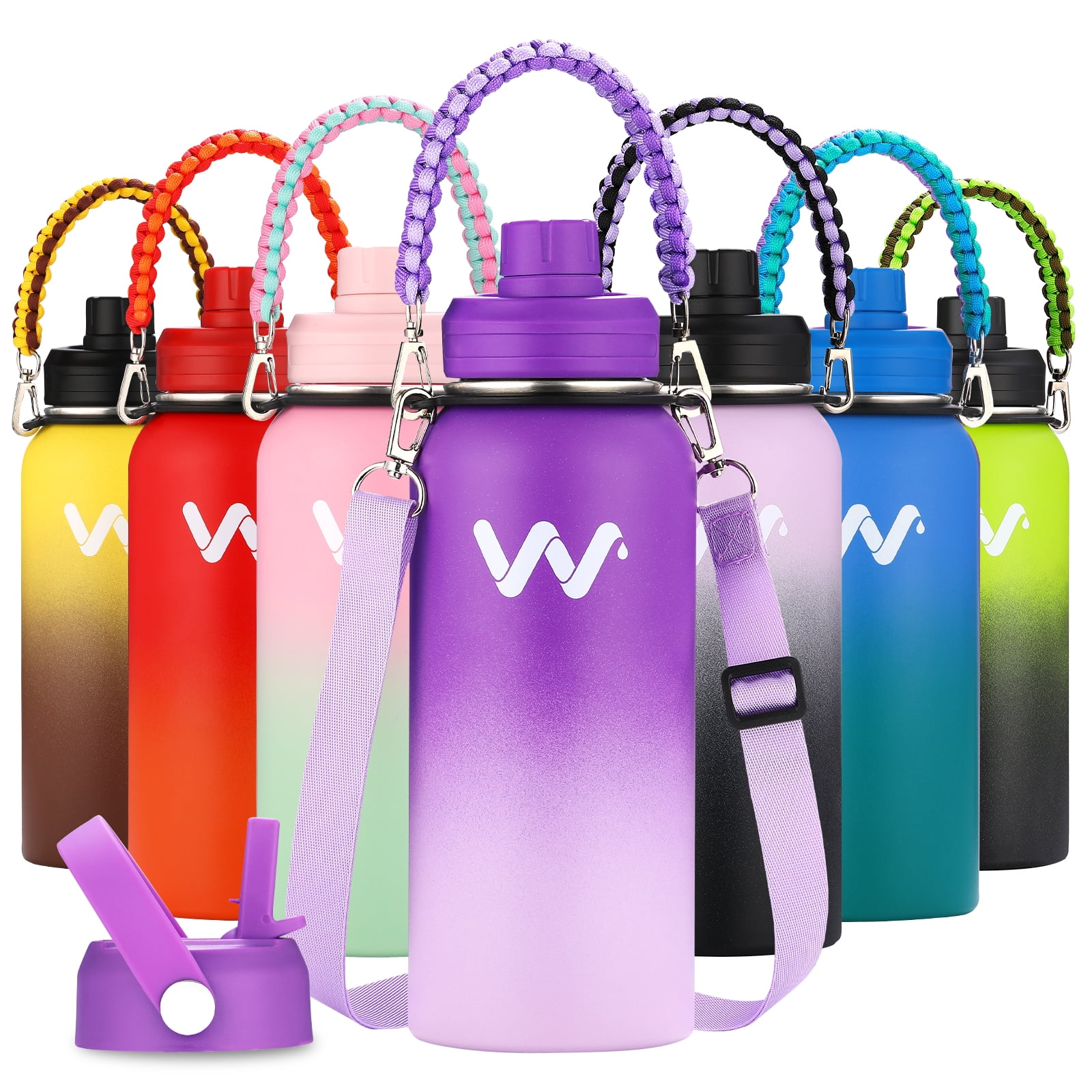  Cute Water Bottles for Women, Drink Up on Black, Insulated  Stainless Steel Travel Thermos for Gym Hydration Sport & Hot Yoga for  College Students Sorority & Teen Girls Motivational & Encouraging