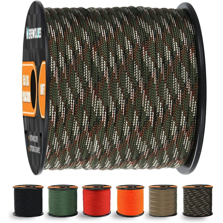  1000Ib Paracord Rope - 100ft / 200ft / 500ft / 1000ft 4mm,12  Strand Parachute Spool Cord,para Cord Lanyard for  Camping,Hammock,Clothsline,Hiking,Fishing,Survival braceletand Survival :  Sports & Outdoors