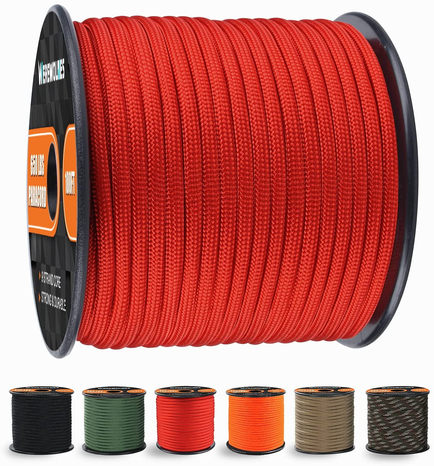 550 Paracord Parachute Rope (16ft-5meter Length) - 9 Core Strand, Heavy  Duty Lanyard for Hiking, Camping & Outdoor Activities : : Sports,  Fitness & Outdoors