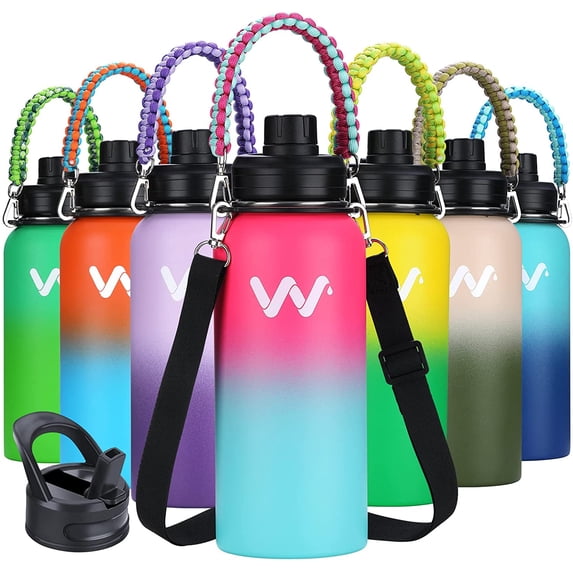 WEREWOLVES Insulated Water Bottle 32 oz Stainless Steel with Straw Lid & Spout Lid