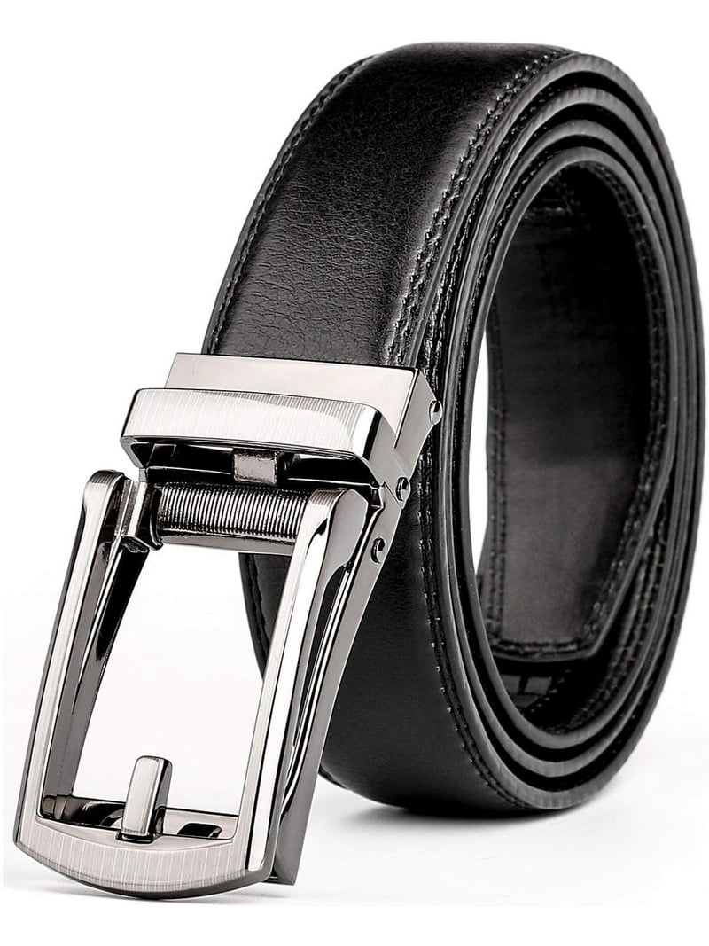 WERFORU Leather Ratchet Dress Belt for Men Perfect Fit Waist  display picture 3
