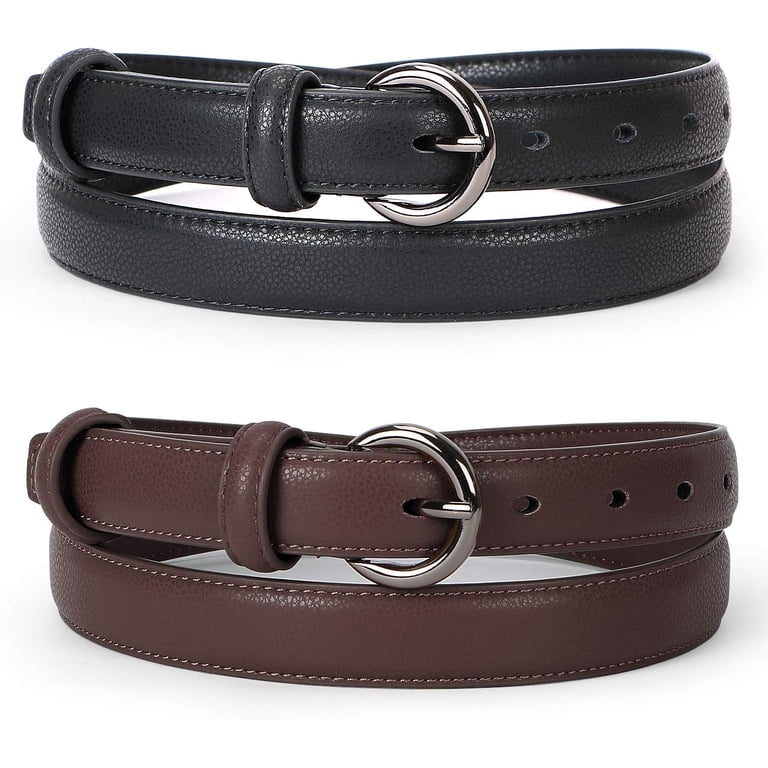 WERFORU Women Leather Belt Waist Skinny Dress Belts Solid  display picture 1