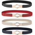 thumbnail image 1 of WERFORU Women Skinny Belt for Dresses Retro Stretch Ladies Waist Belt Plus Size Set of 4, 1 of 6