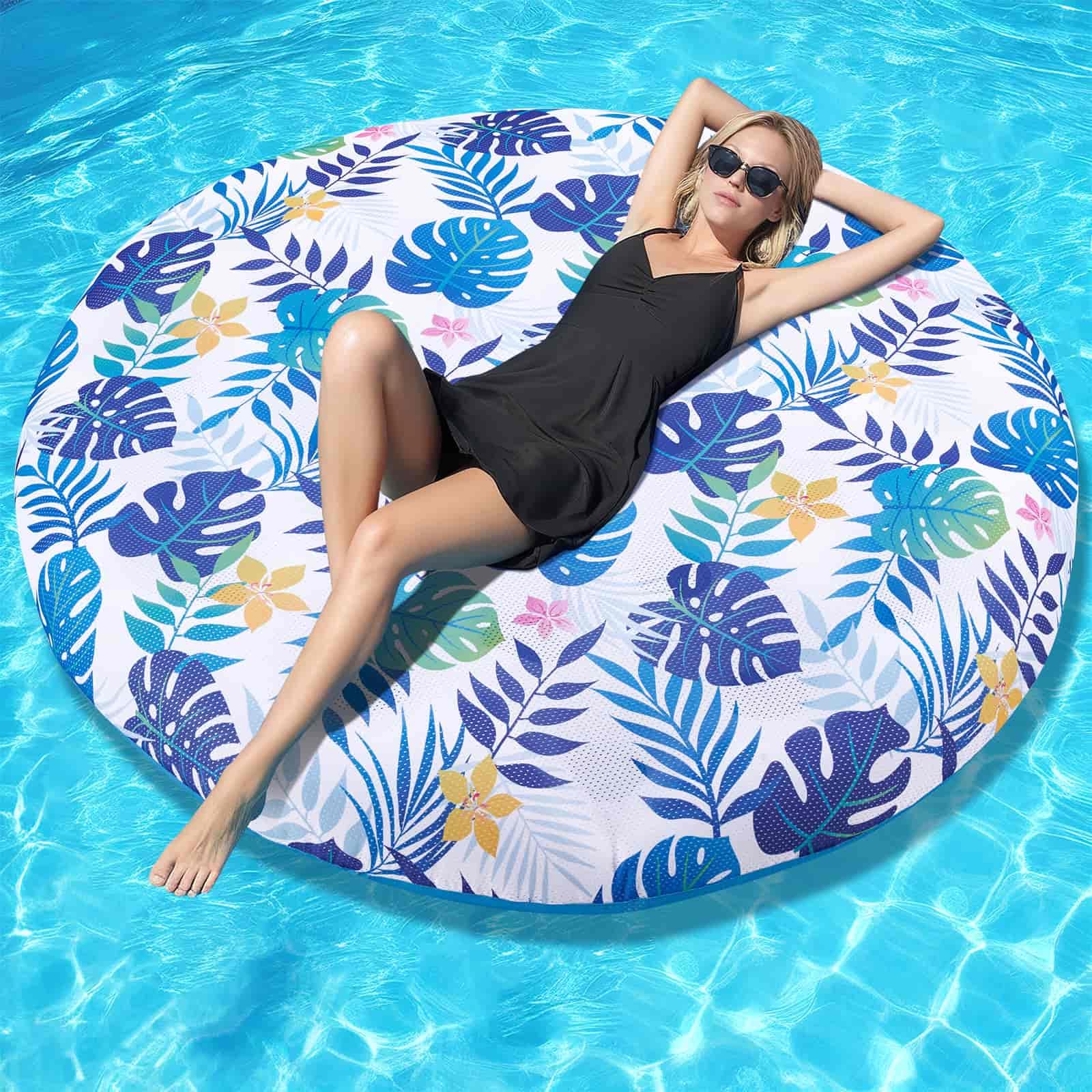 WERNNSAI Large Pool Floats for Adults 59” Round Inflatable Pool Float