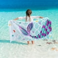 thumbnail image 1 of WERNNSAI Mermaid Kids Beach Towel - 30” x 60” Microfiber Mermaid Sand Free Towels for Girls Bath Pool Camping Travel Towel Quick Dry Ultra Absorbent Super Soft Beach Blanket Bath Shower Towel, 1 of 14